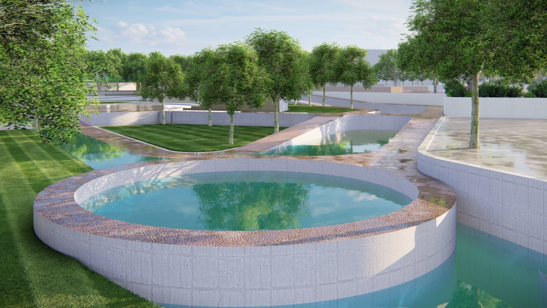 UNIVERSITY CAMPUS SKETCHUP MODEL Low-poly 3D model_26