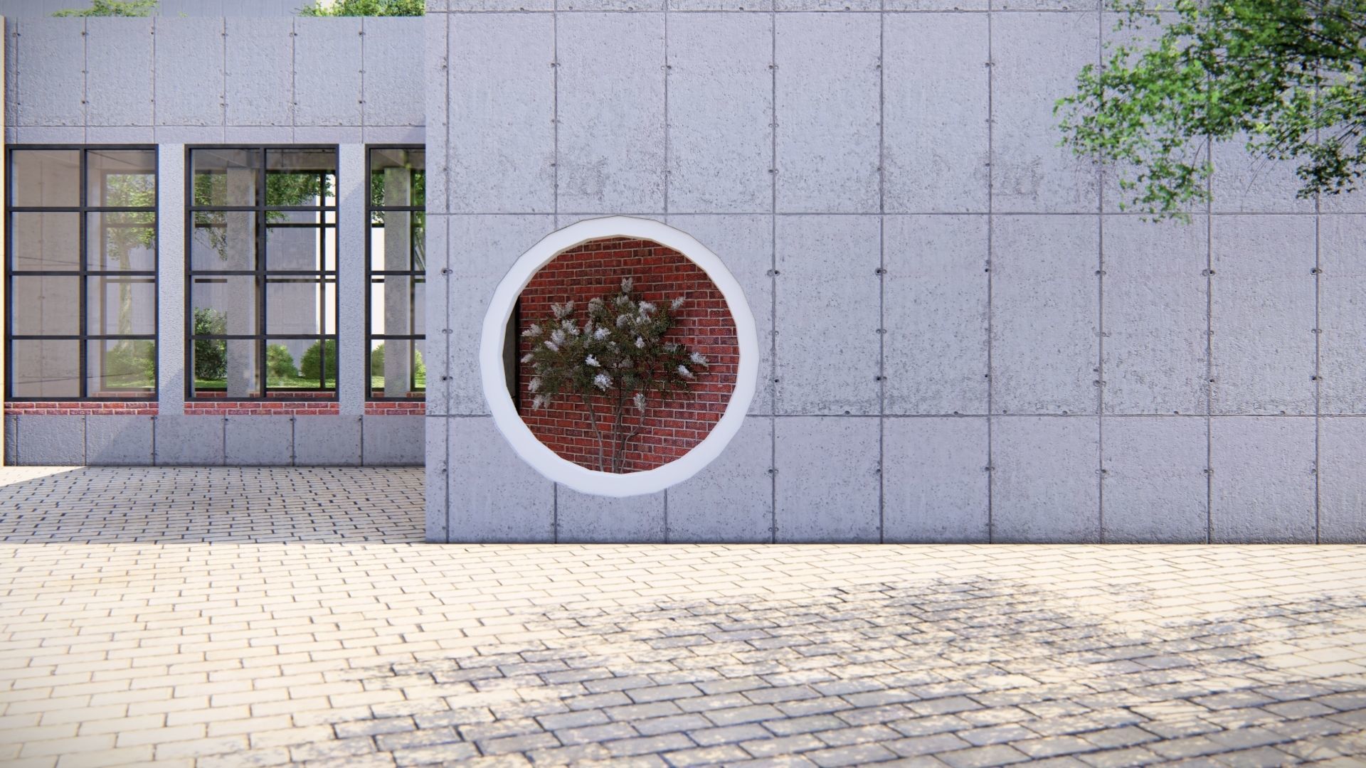 UNIVERSITY CAMPUS SKETCHUP MODEL Low-poly 3D model_32