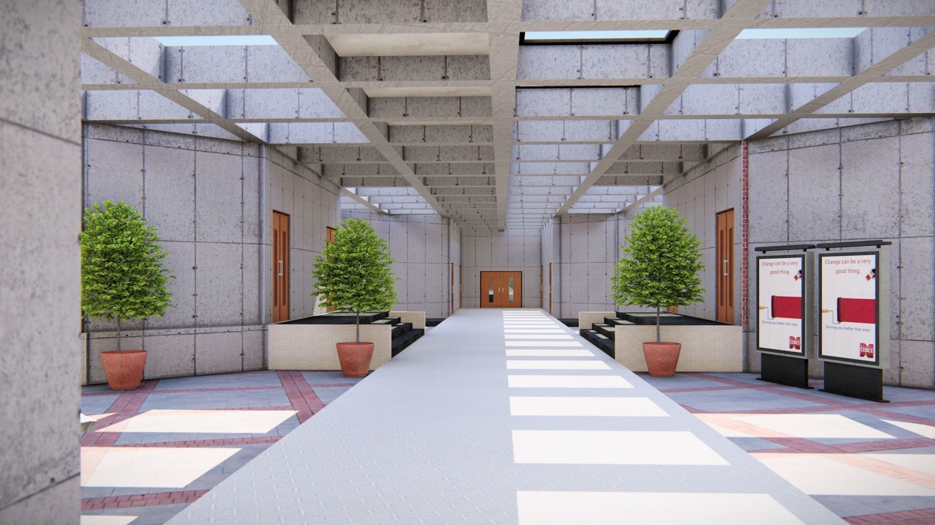 UNIVERSITY CAMPUS SKETCHUP MODEL Low-poly 3D model_13