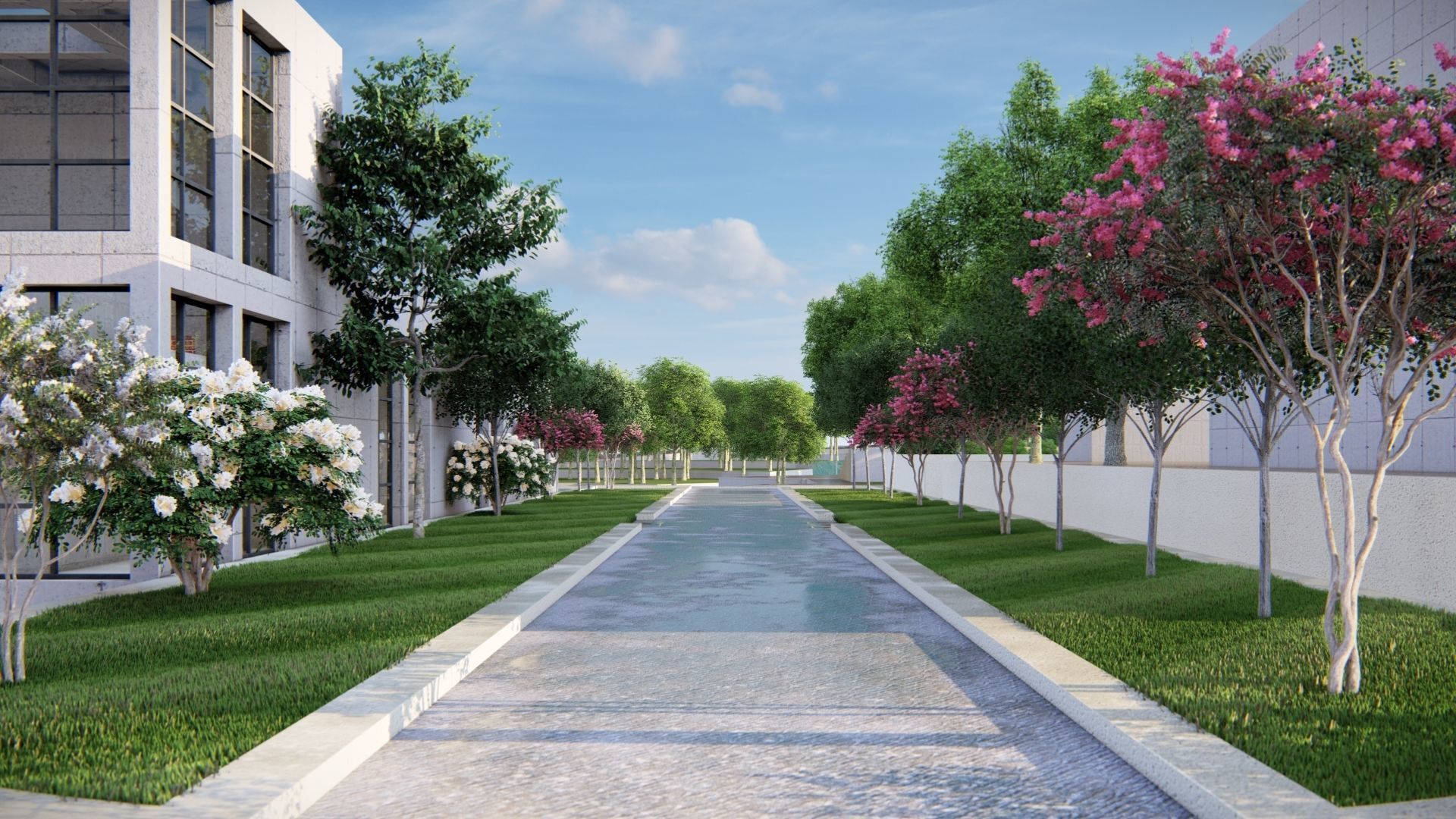 UNIVERSITY CAMPUS SKETCHUP MODEL Low-poly 3D model_20