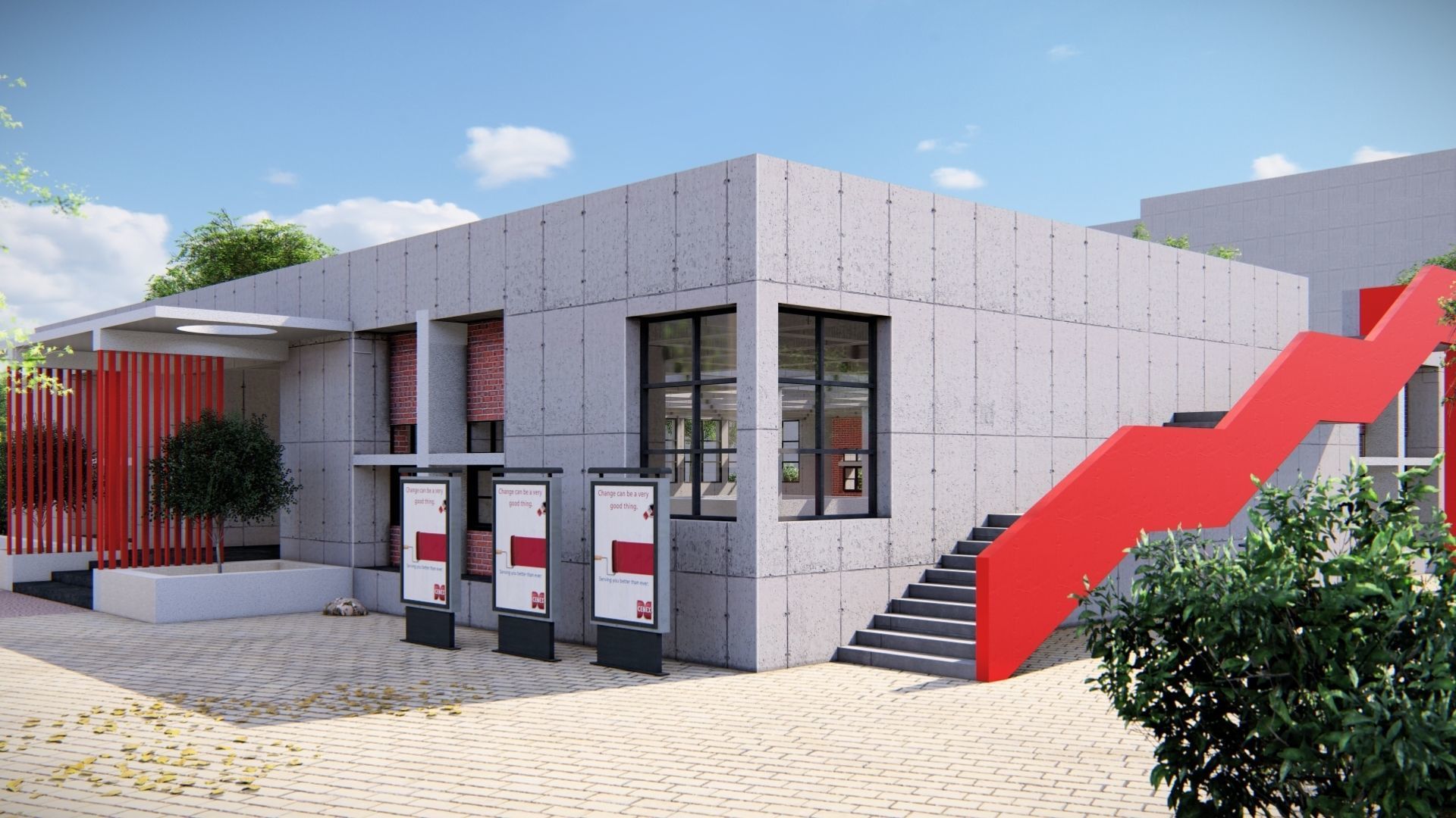 UNIVERSITY CAMPUS SKETCHUP MODEL Low-poly 3D model_11