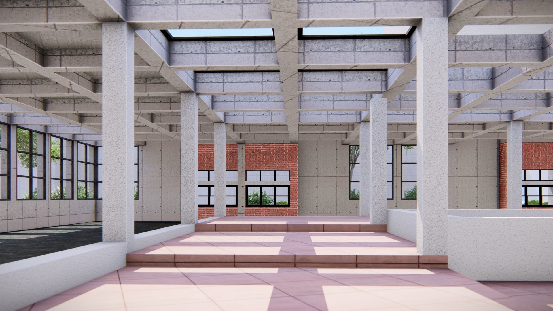 UNIVERSITY CAMPUS SKETCHUP MODEL Low-poly 3D model_9