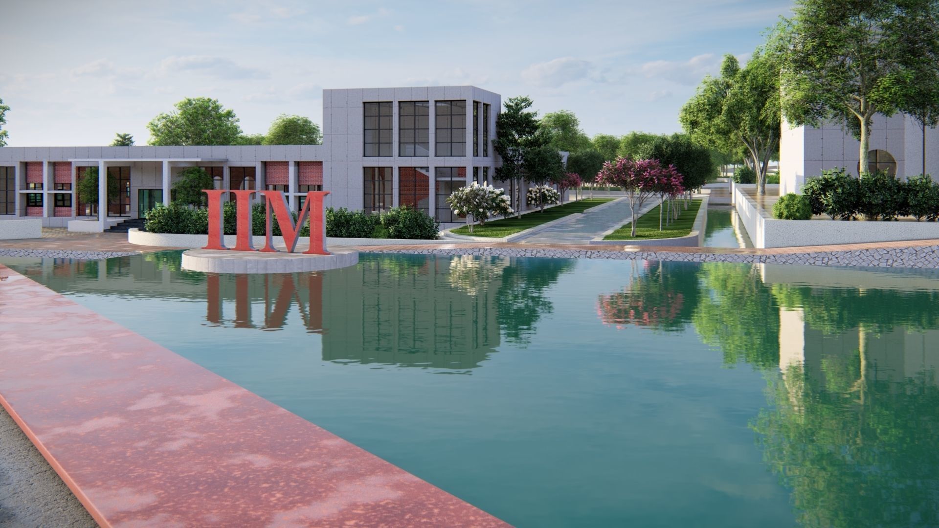 UNIVERSITY CAMPUS SKETCHUP MODEL Low-poly 3D model_28