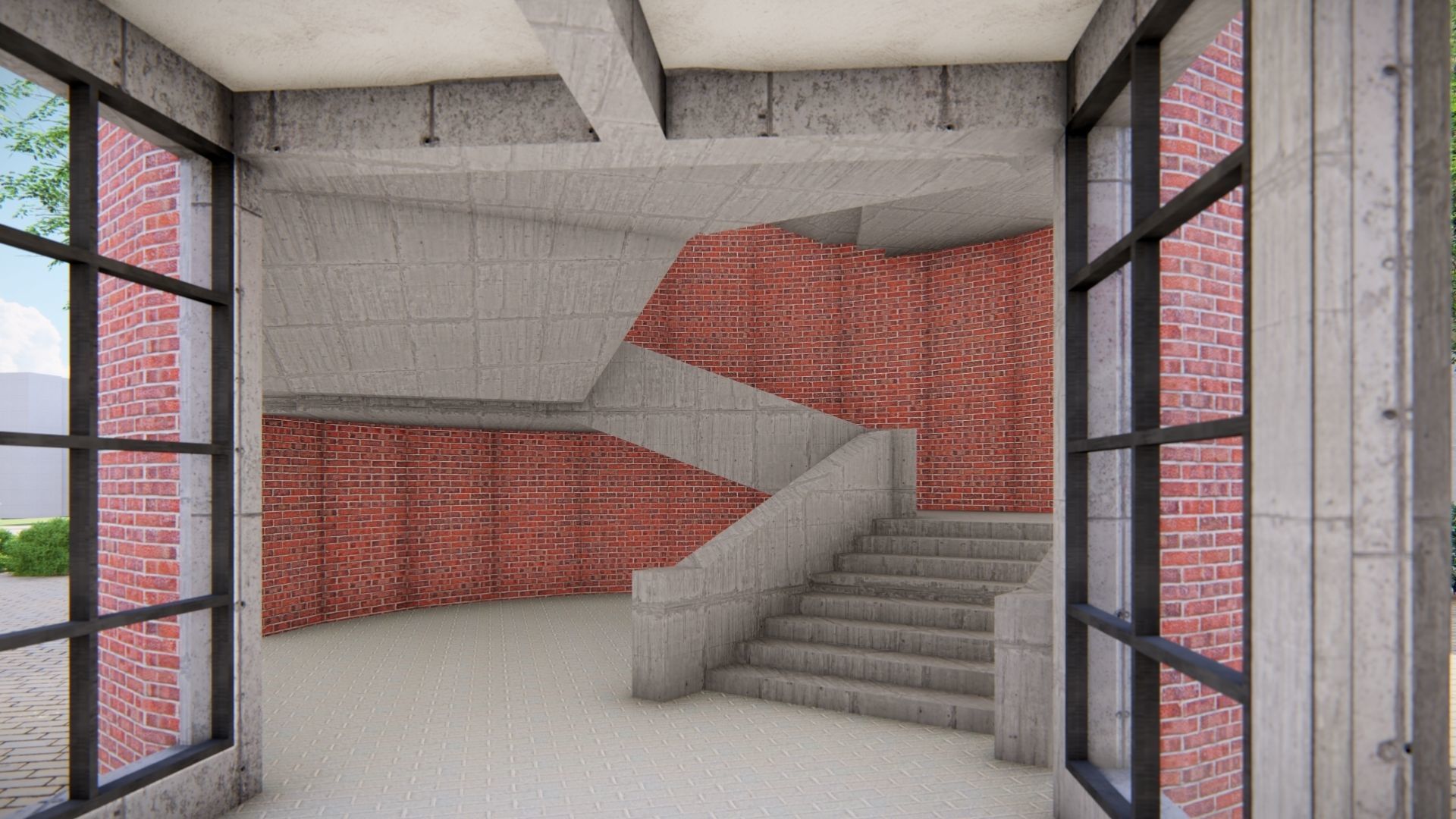 UNIVERSITY CAMPUS SKETCHUP MODEL Low-poly 3D model_16