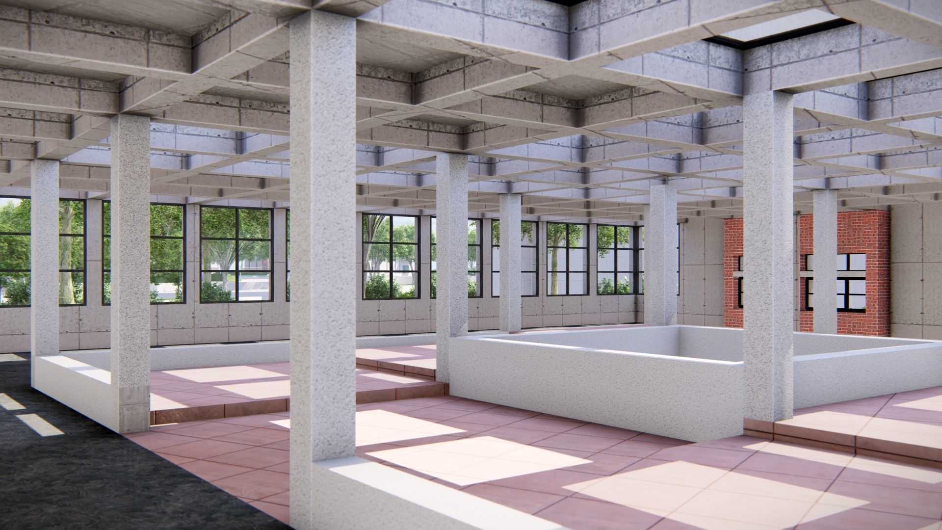 UNIVERSITY CAMPUS SKETCHUP MODEL Low-poly 3D model_10