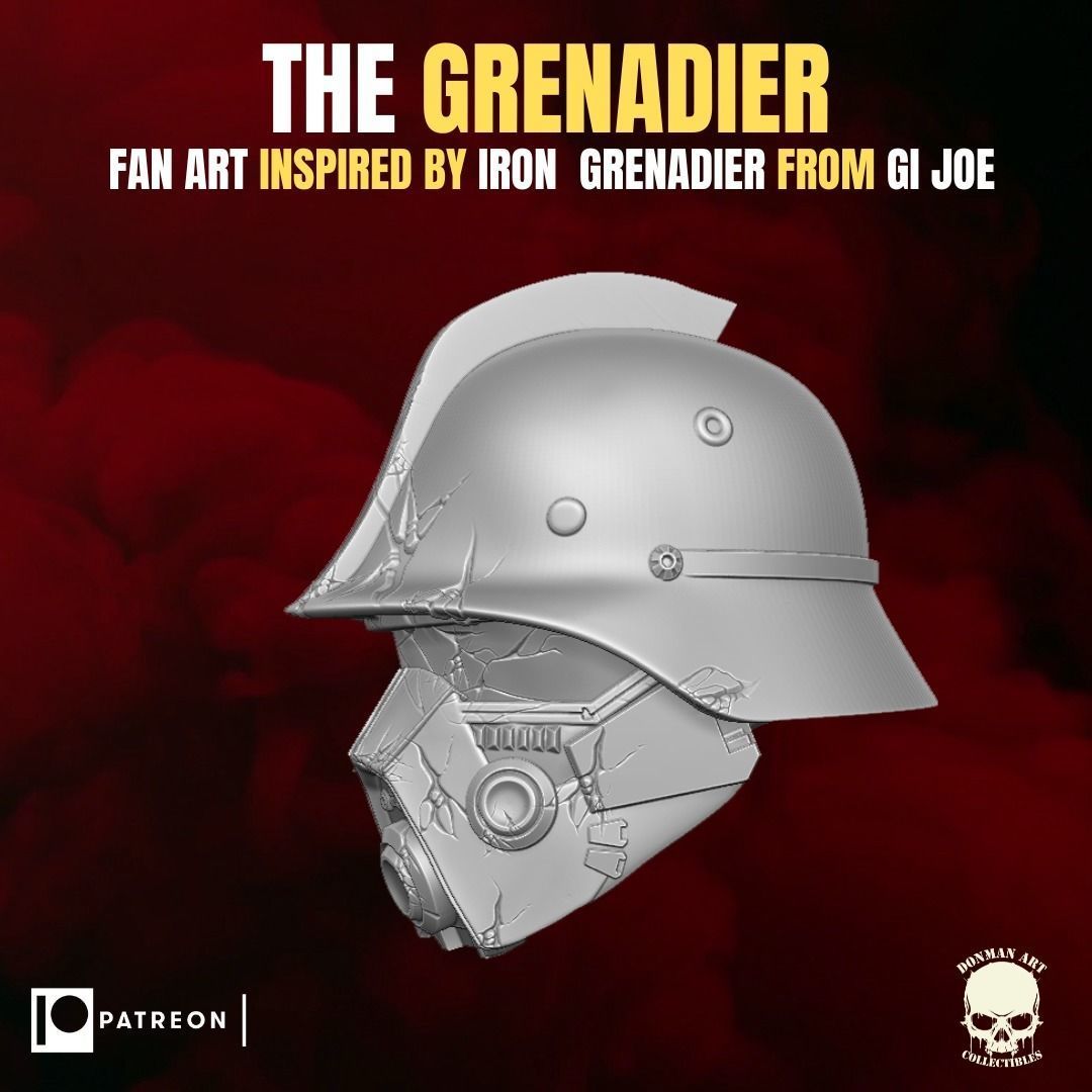 The Grenadier fan art heads for action figures 3D print model_6