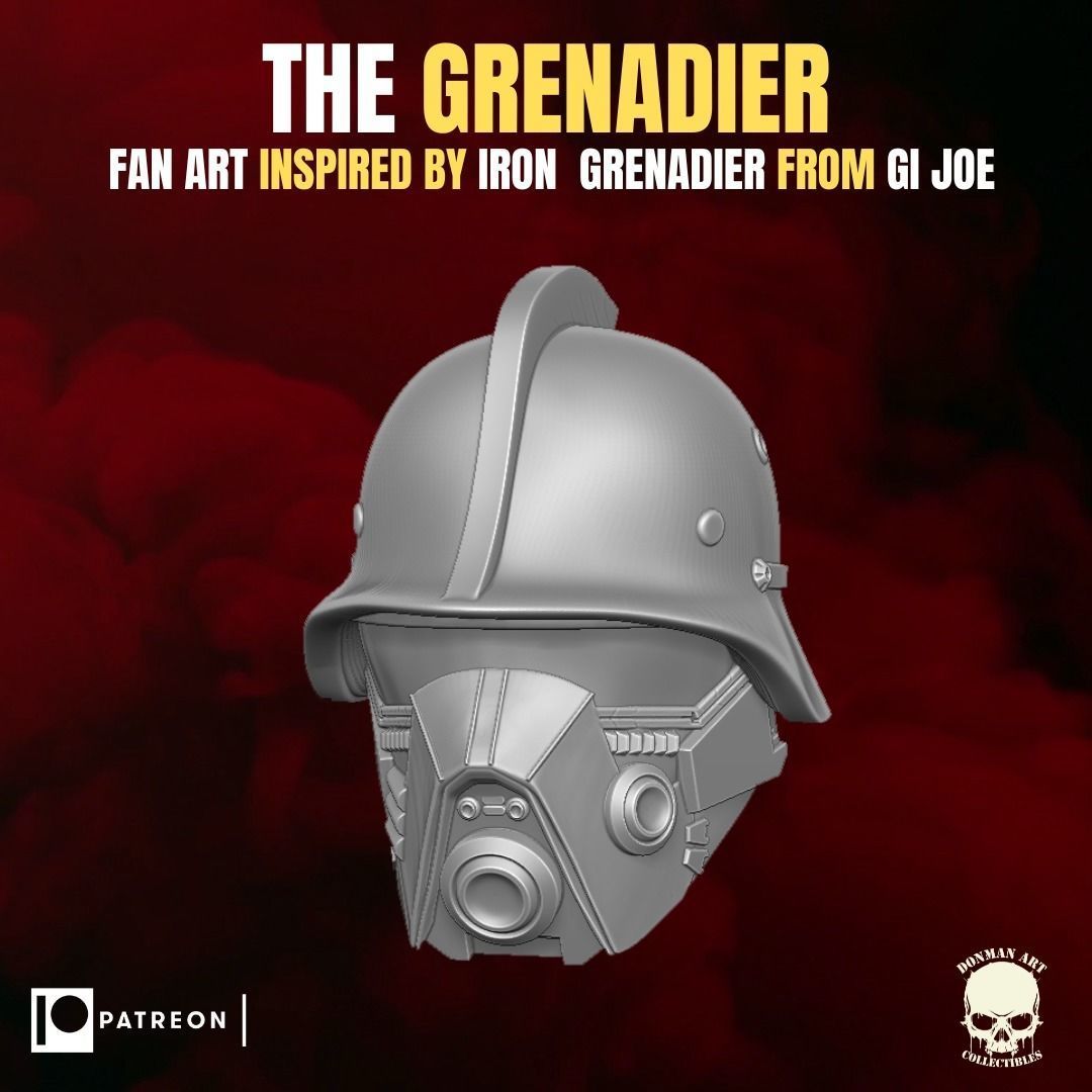The Grenadier fan art heads for action figures 3D print model_19