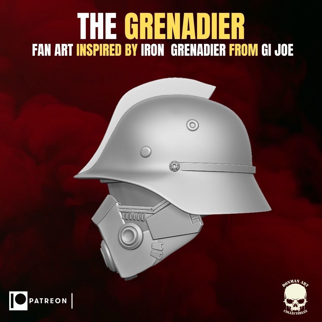 The Grenadier fan art heads for action figures 3D print model_20