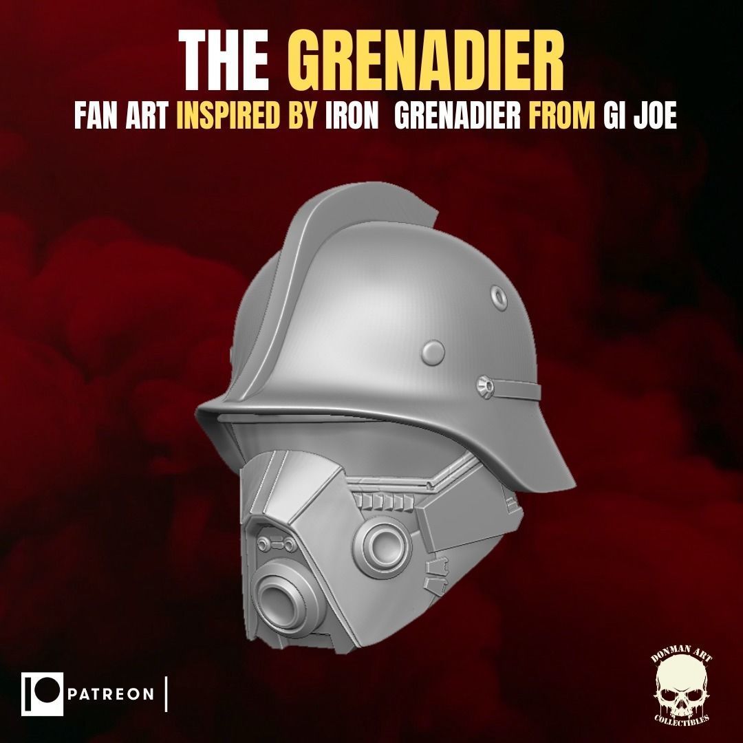 The Grenadier fan art heads for action figures 3D print model_9