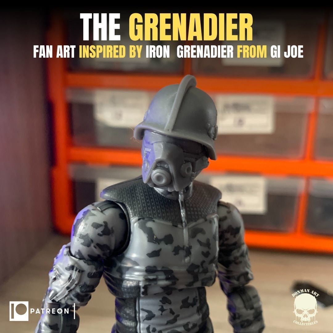 The Grenadier fan art heads for action figures 3D print model_16