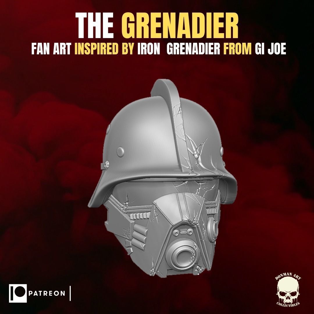 The Grenadier fan art heads for action figures 3D print model_4