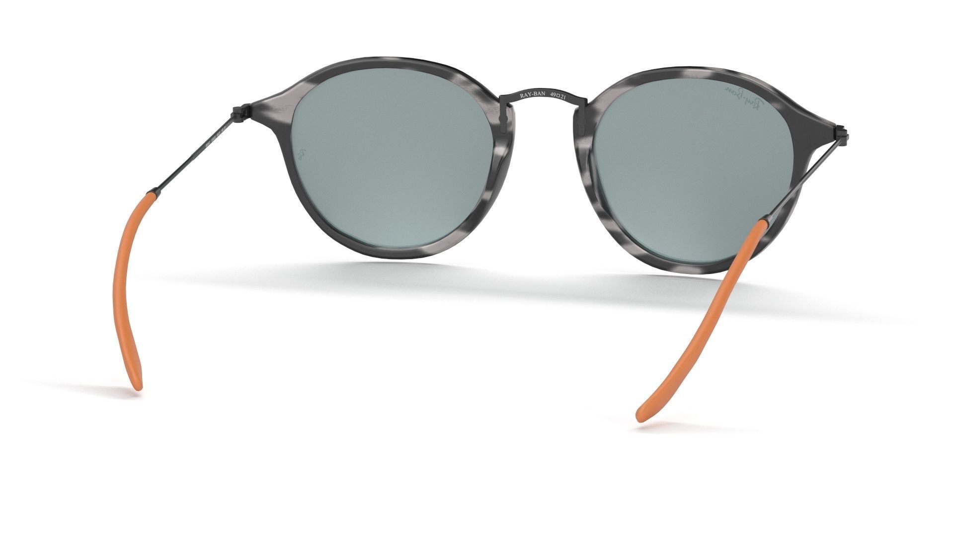 Sunglass Ray Ban Round Fleck Pop Polarized Grey Classic Tortoise 3D model_21