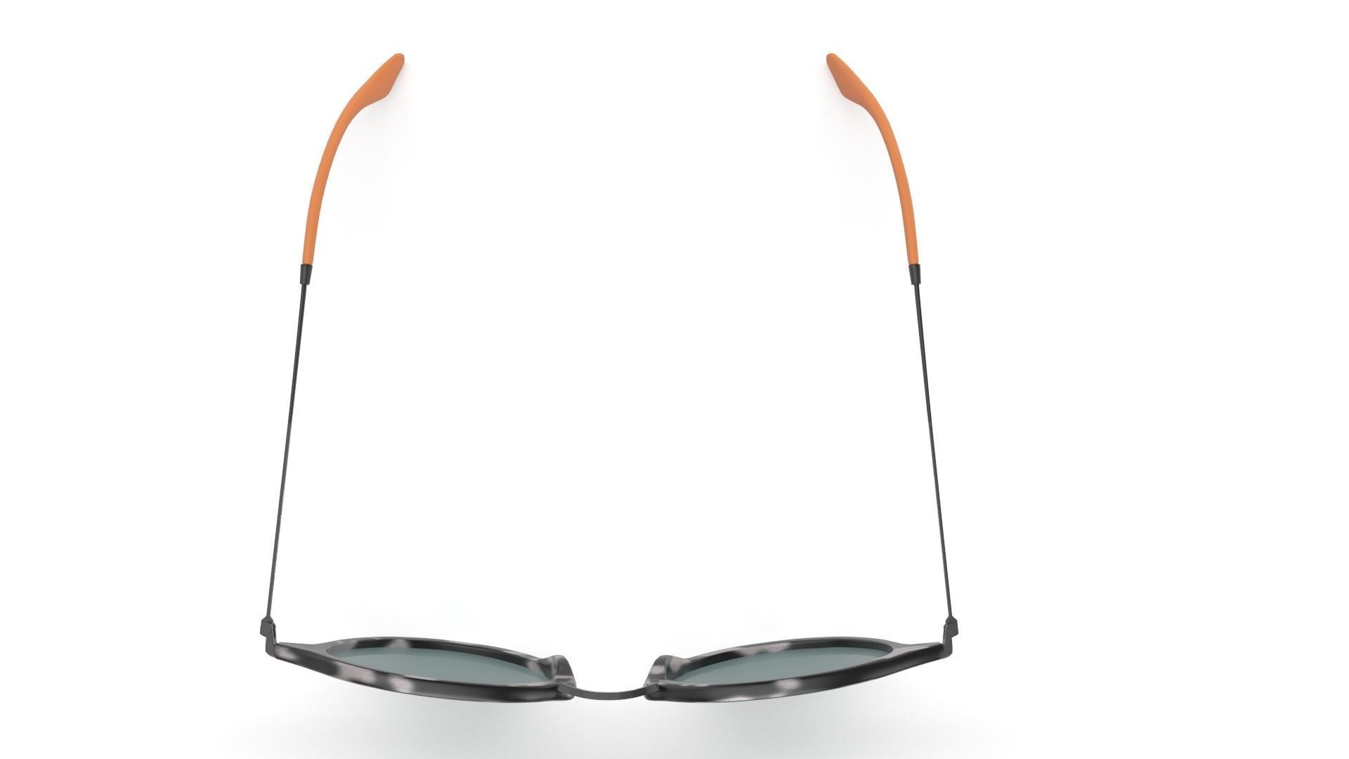 Sunglass Ray Ban Round Fleck Pop Polarized Grey Classic Tortoise 3D model_10