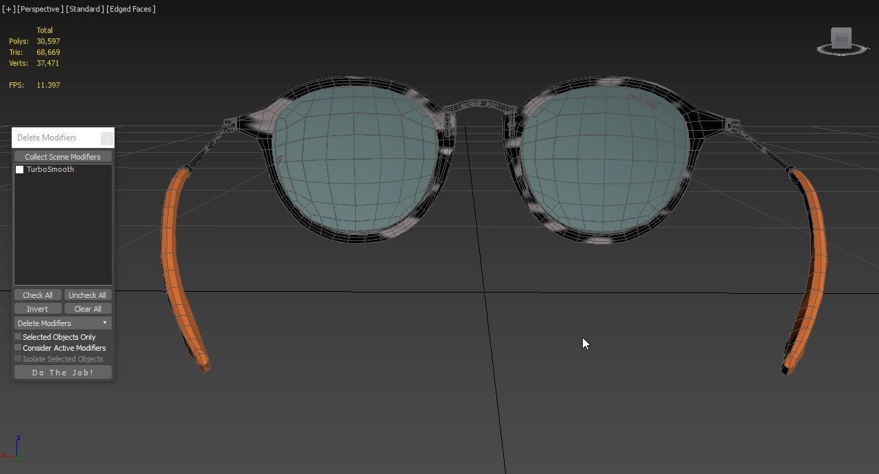 Sunglass Ray Ban Round Fleck Pop Polarized Grey Classic Tortoise 3D model_5