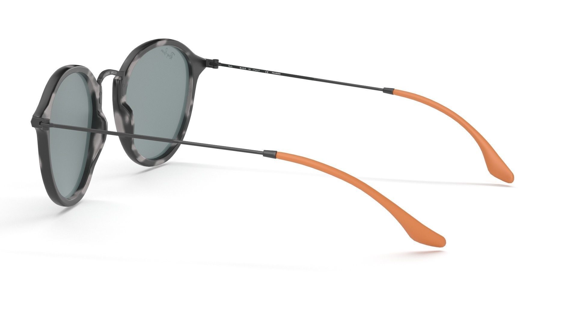 Sunglass Ray Ban Round Fleck Pop Polarized Grey Classic Tortoise 3D model_24
