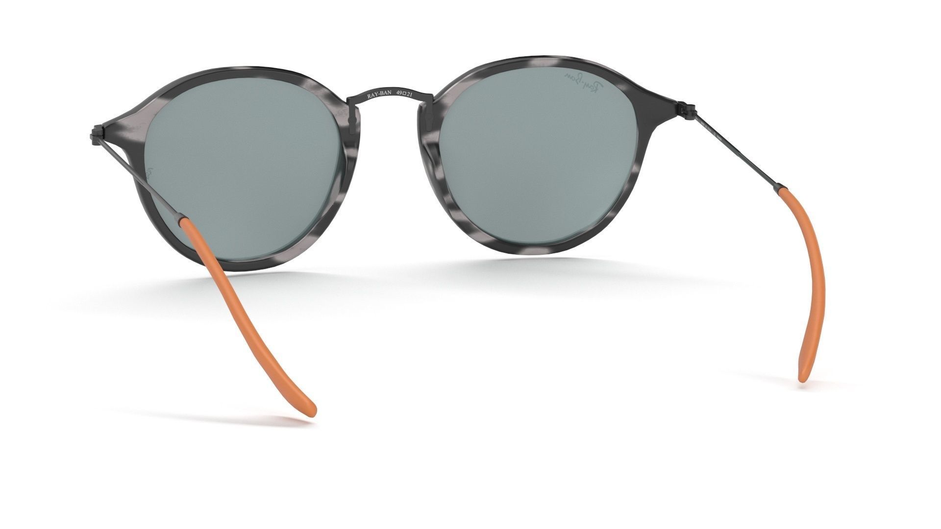 Sunglass Ray Ban Round Fleck Pop Polarized Grey Classic Tortoise 3D model_22