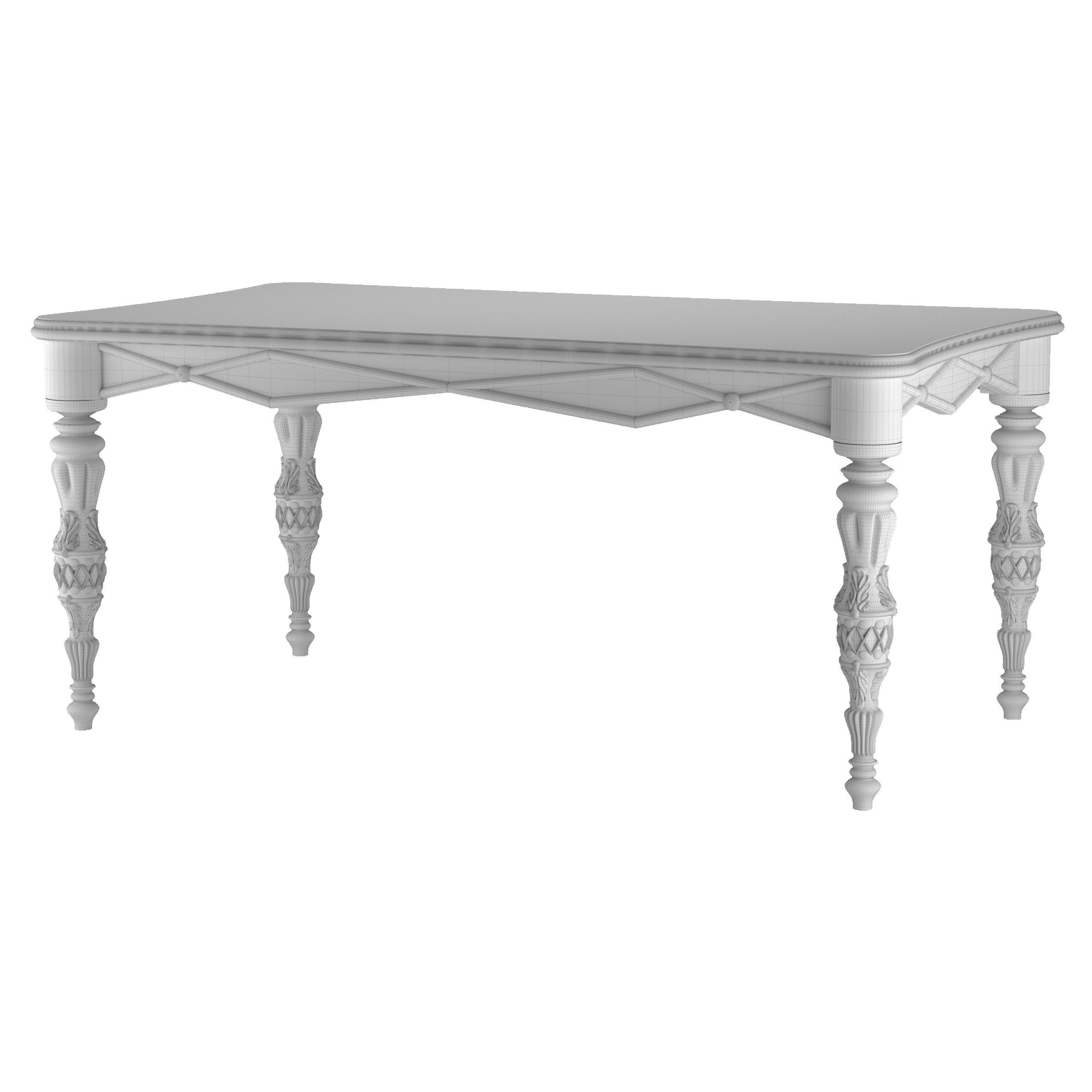 Carved table 6 3D model_5