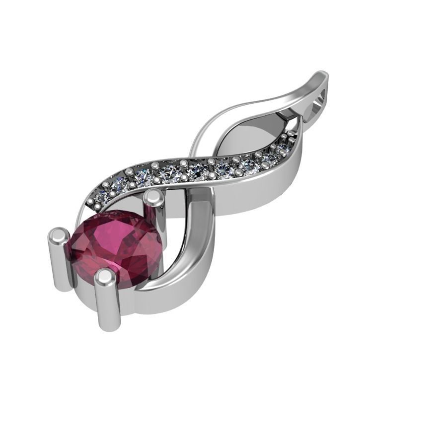 swirl pendant 3D print model_8