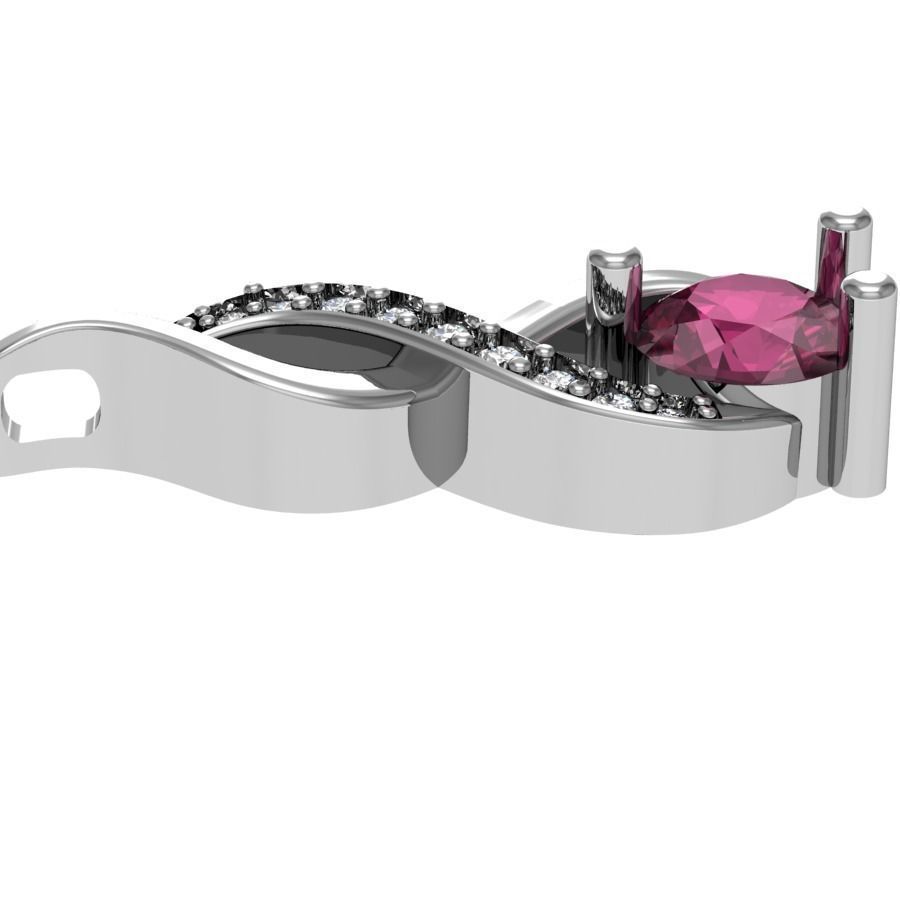 swirl pendant 3D print model_9