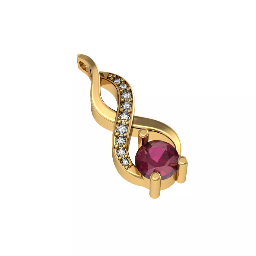 swirl pendant 3D print model_0