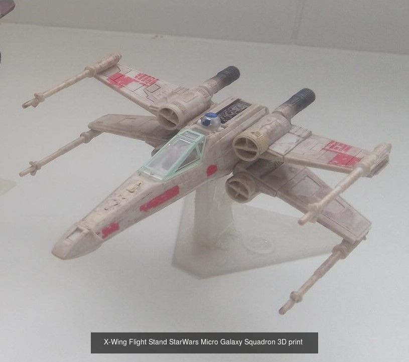 Jazwares Star Wars Micro Galaxy Squadron Flight Display Stands 3D Model Collection_3