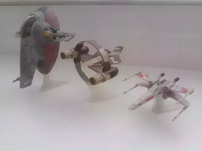 Jazwares Star Wars Micro Galaxy Squadron Flight Display Stands 3D Model Collection