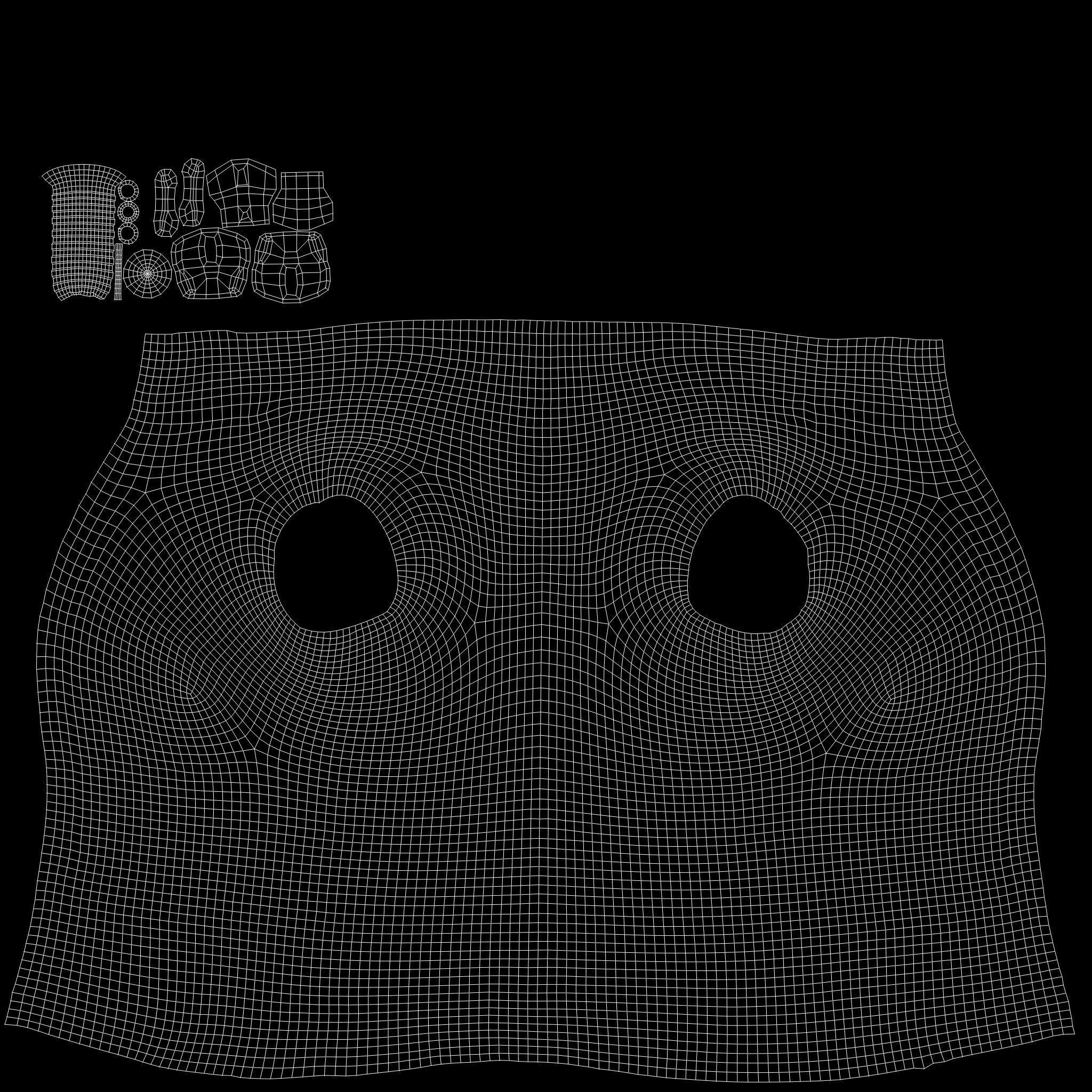 Female Army Green Urban Vest Low-poly 3D model_13