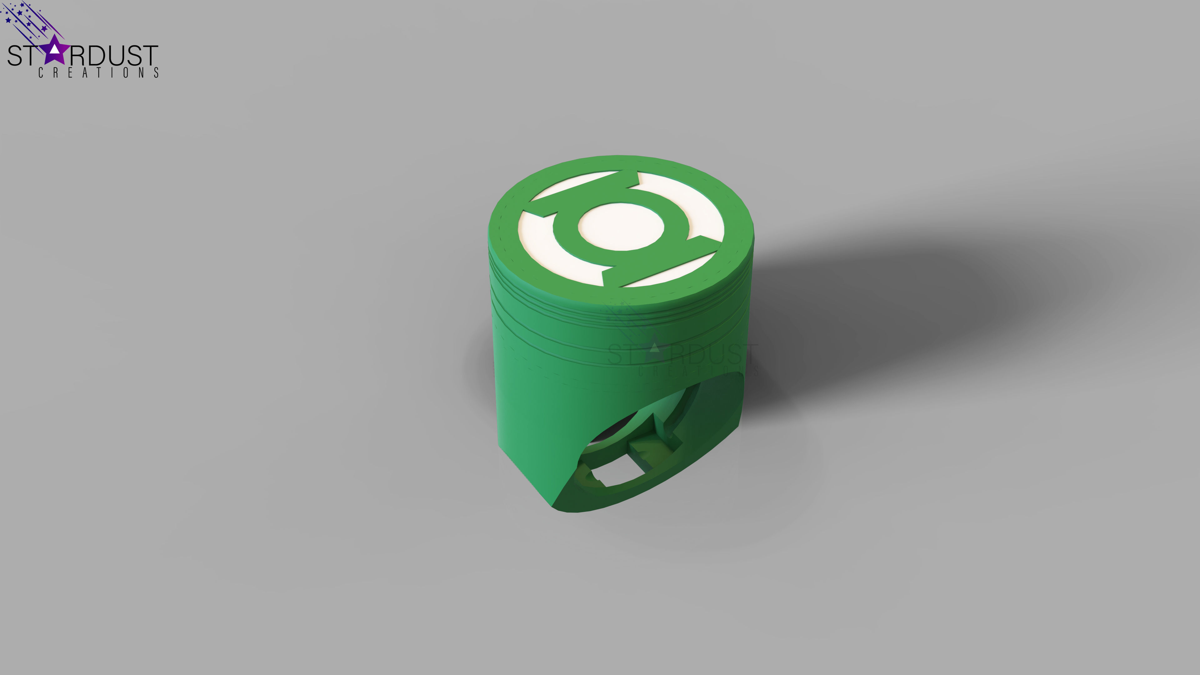 Green Lantern Ring with LED light 3D print model_2
