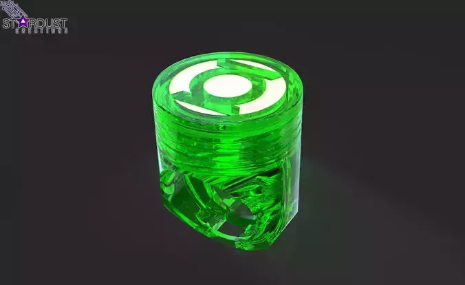 Green Lantern Ring with LED light 3D print model