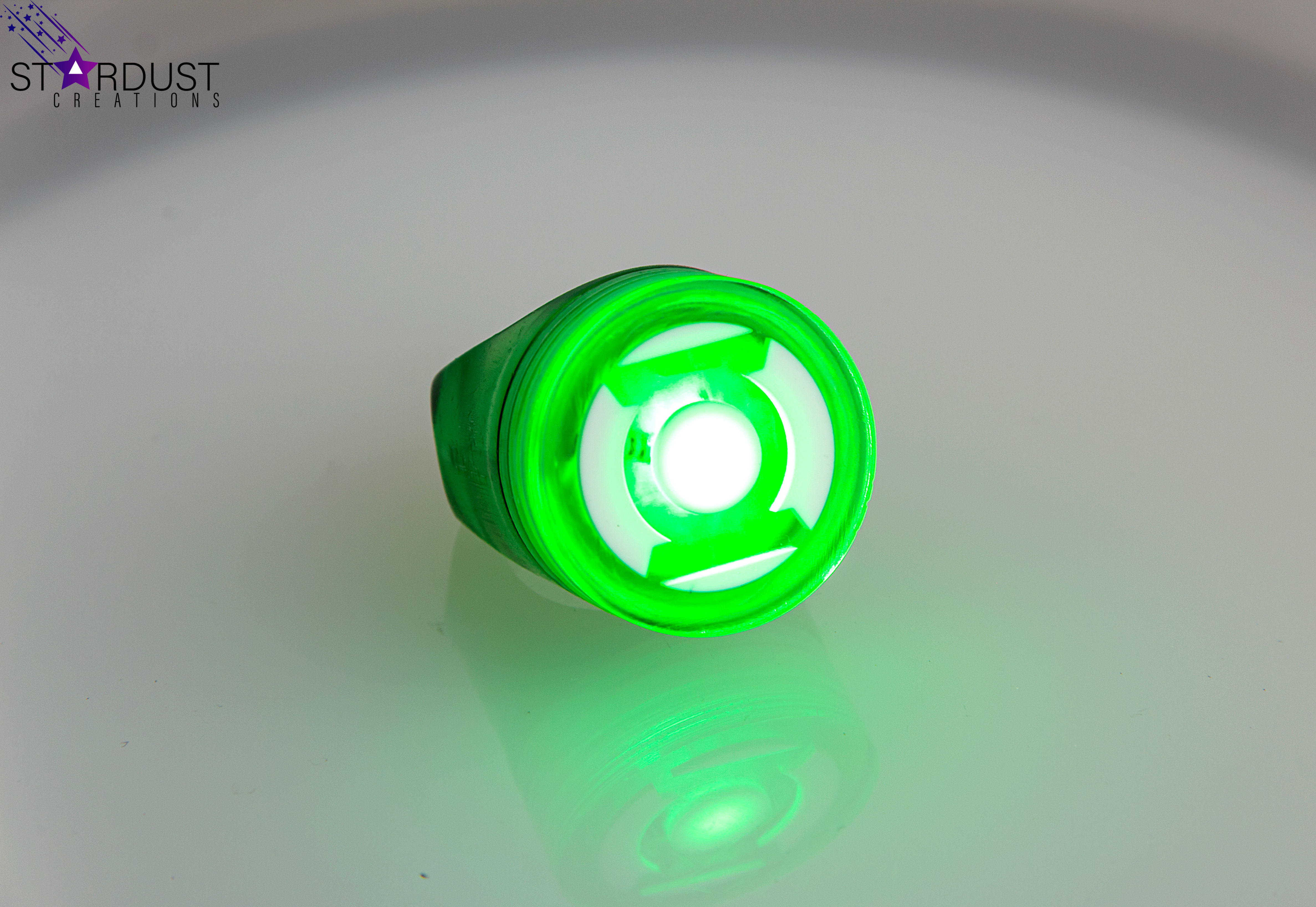 Green Lantern Ring with LED light 3D print model_3