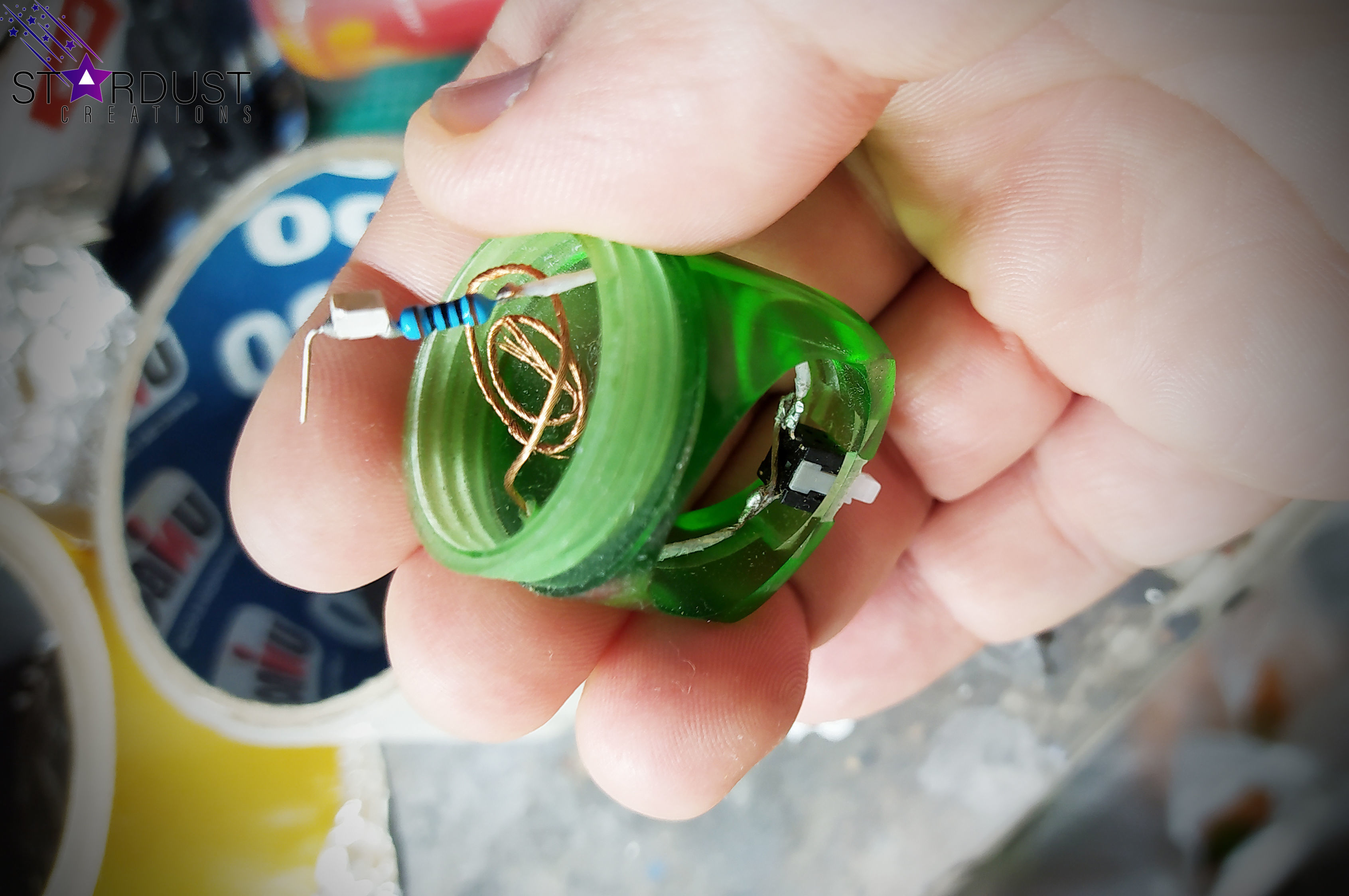 Green Lantern Ring with LED light 3D print model_11