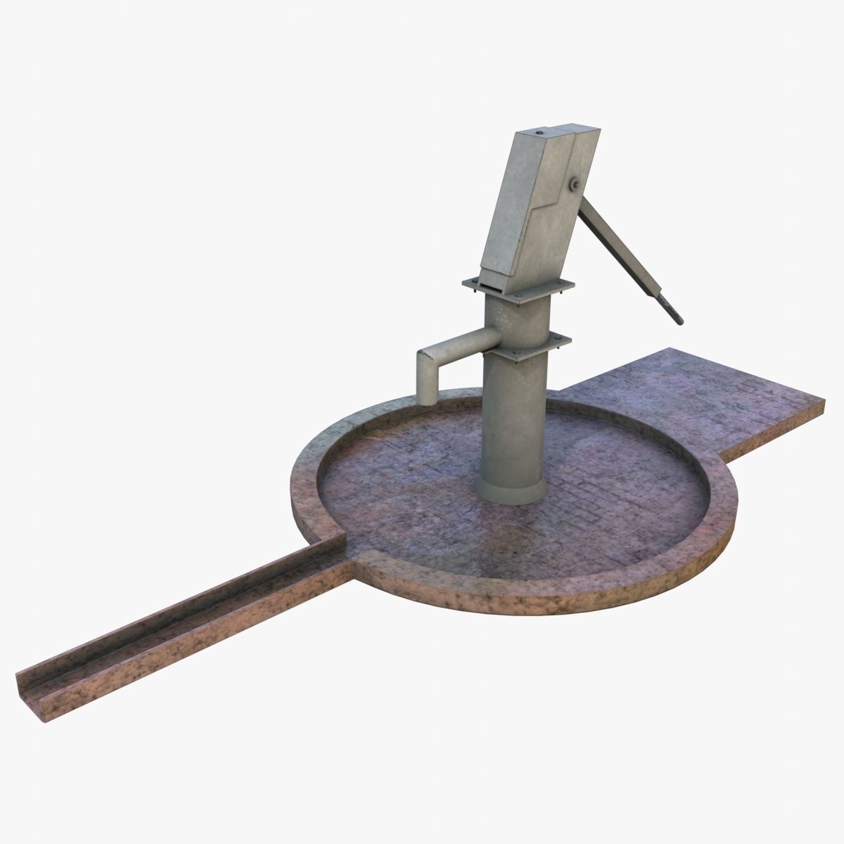 Water stream pump Low-poly 3D model - GameReady Low-poly 3D model_7