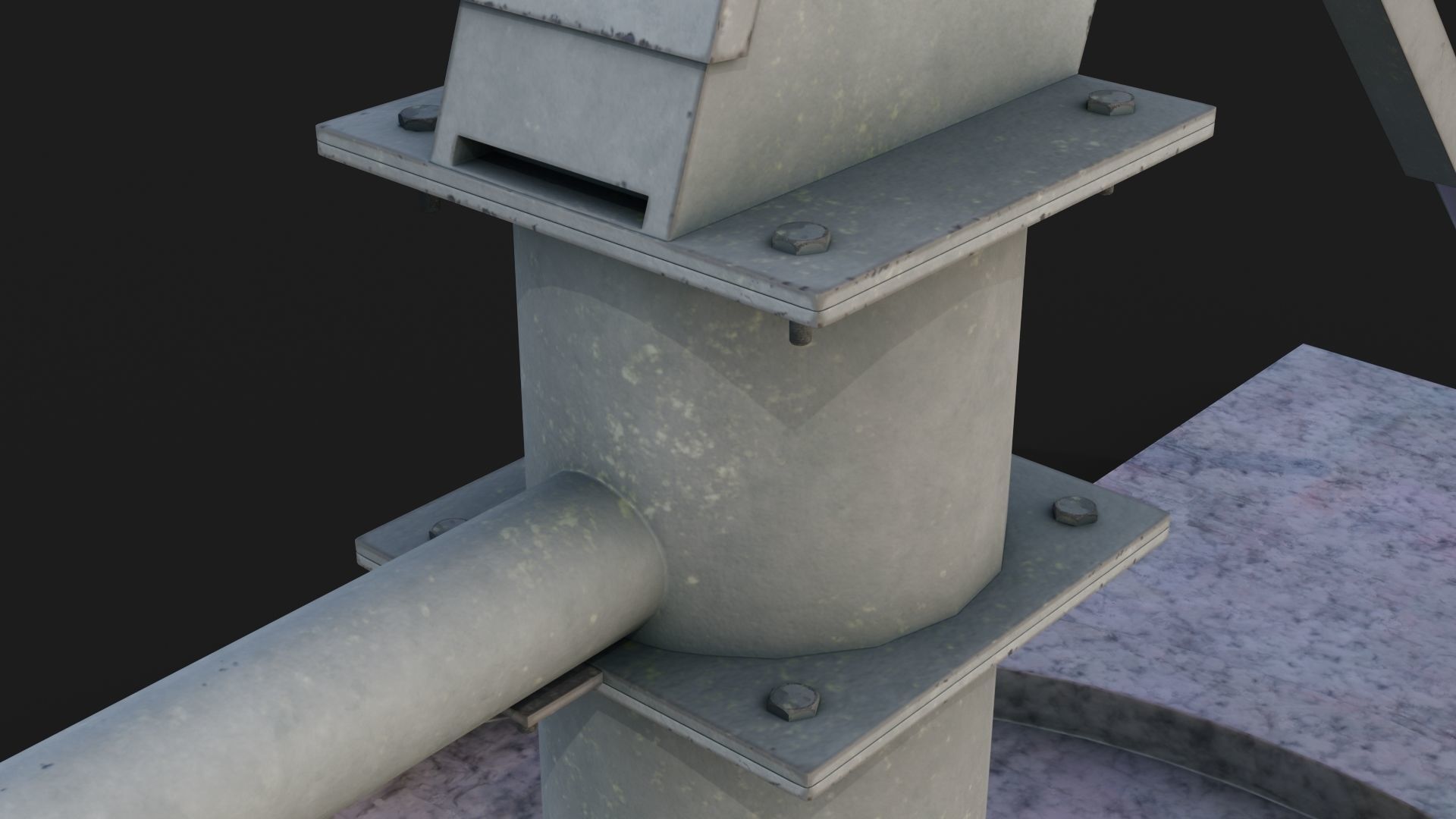 Water stream pump Low-poly 3D model - GameReady Low-poly 3D model_6