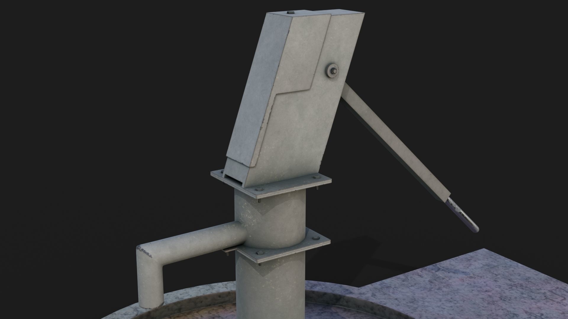 Water stream pump Low-poly 3D model - GameReady Low-poly 3D model_3