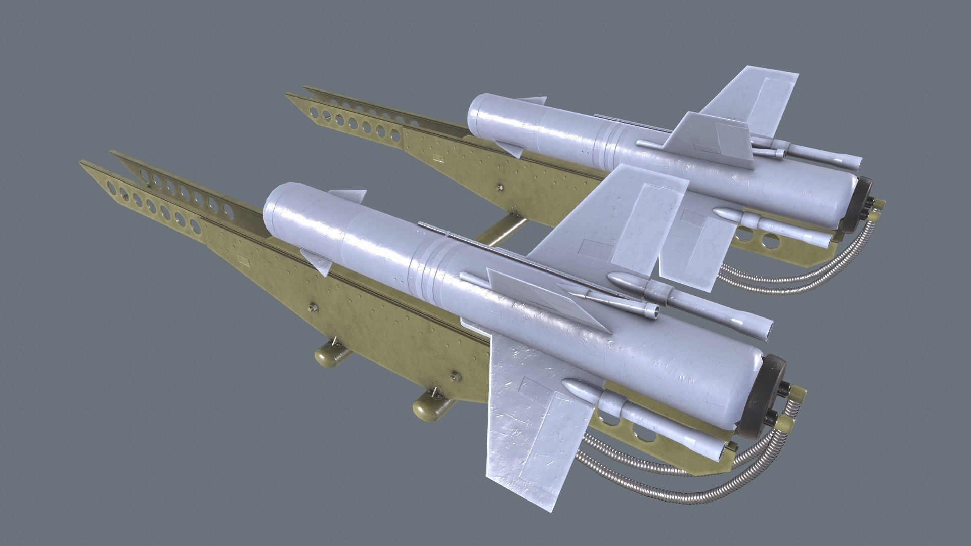 2k8 Falanga Rocket Launcher Low-poly 3D model_3