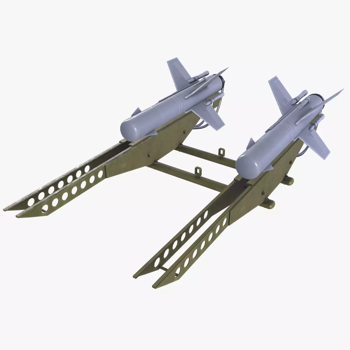 2k8 Falanga Rocket Launcher Low-poly 3D model_0