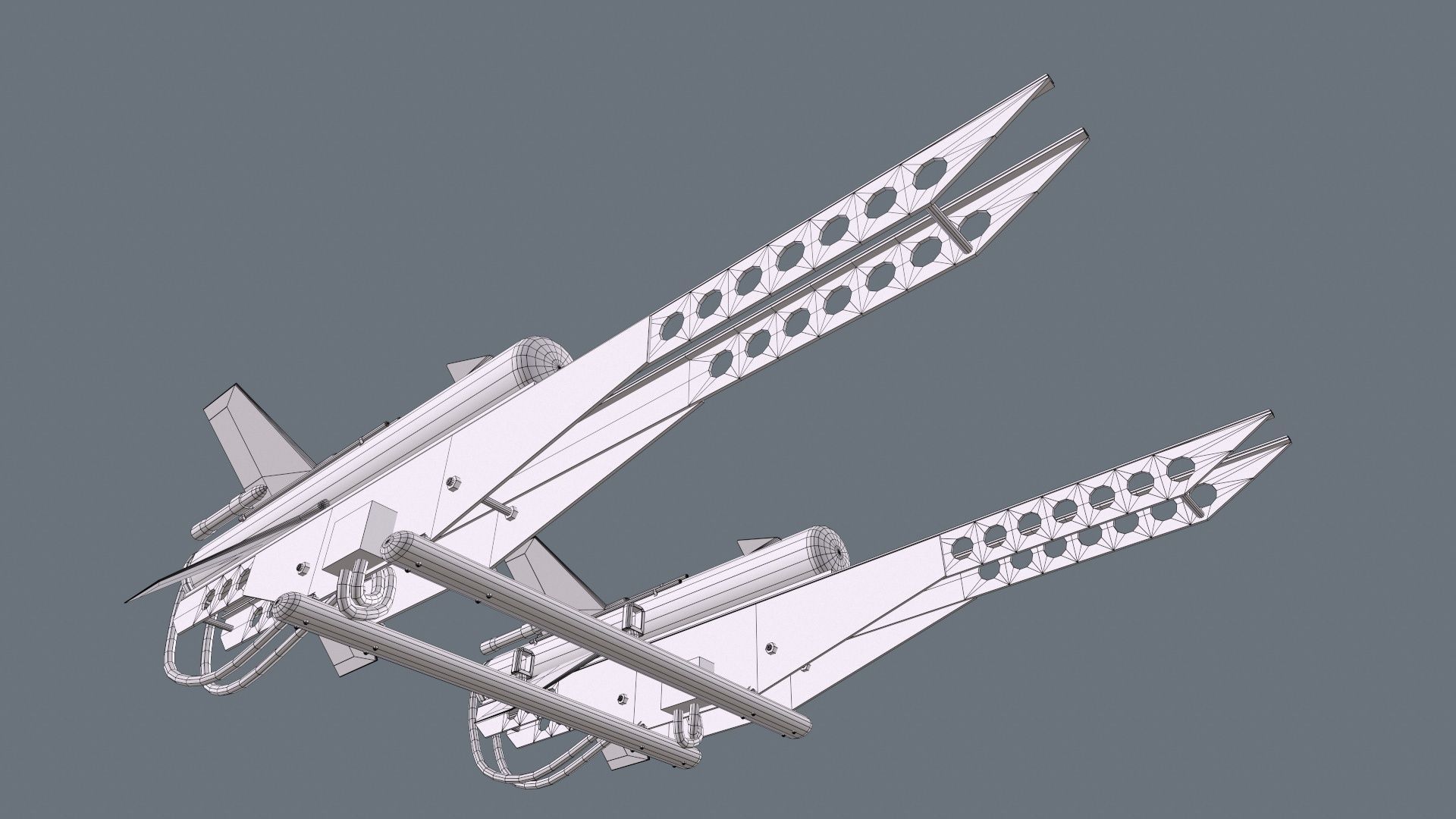 2k8 Falanga Rocket Launcher Low-poly 3D model_11