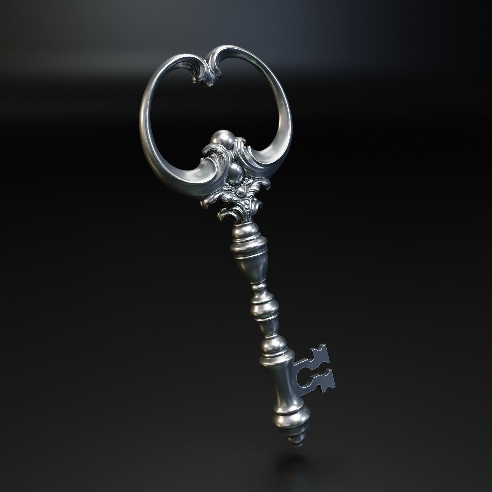 Key Gothic Decorative Jewelry - 3D Model to print 001 3D print model_3