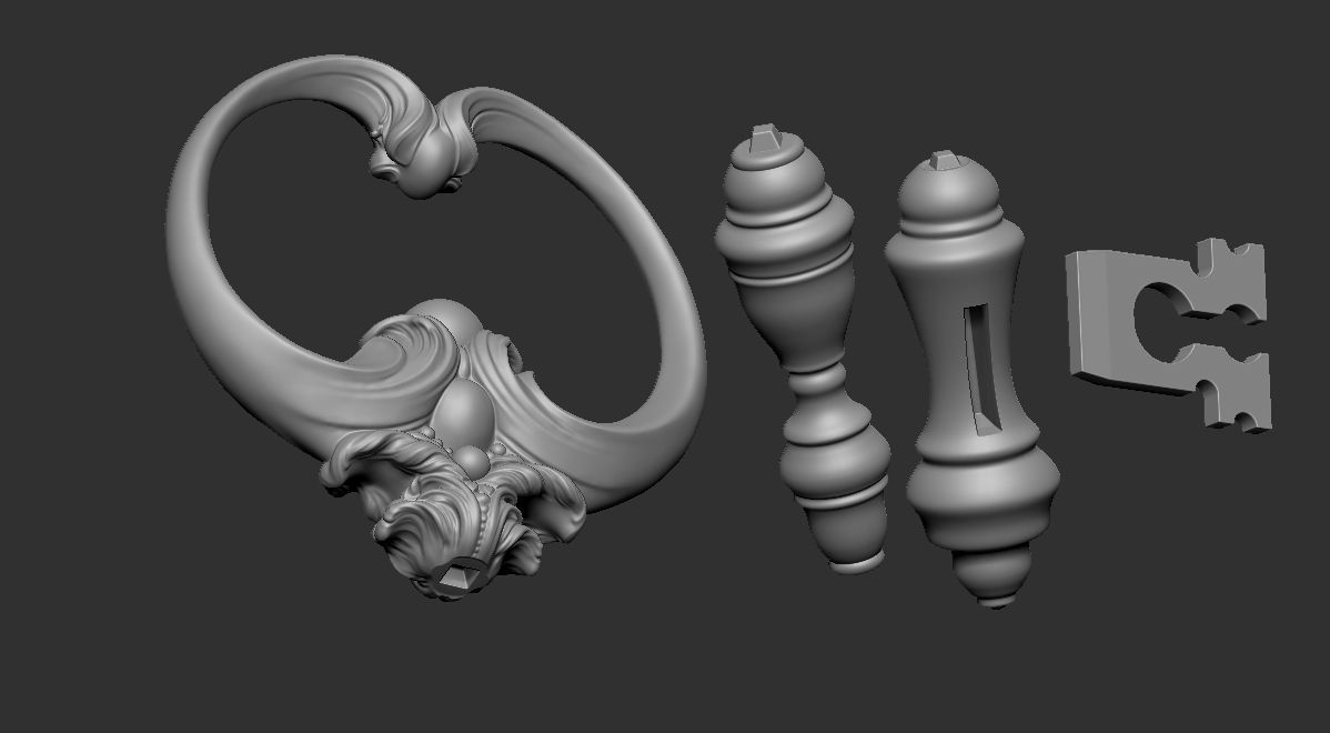 Key Gothic Decorative Jewelry - 3D Model to print 001 3D print model_14