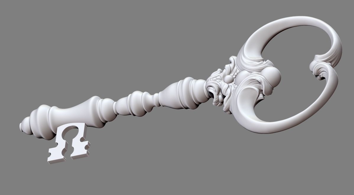 Key Gothic Decorative Jewelry - 3D Model to print 001 3D print model_29