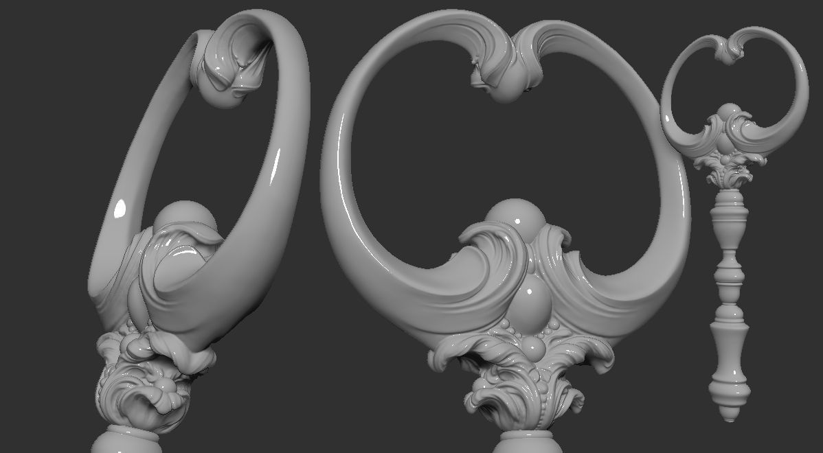 Key Gothic Decorative Jewelry - 3D Model to print 001 3D print model_21