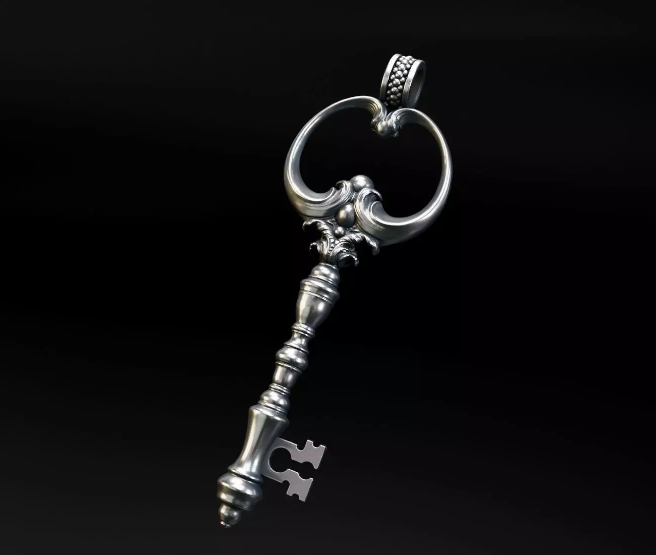 Key Gothic Decorative Jewelry - 3D Model to print 001 3D print model_0