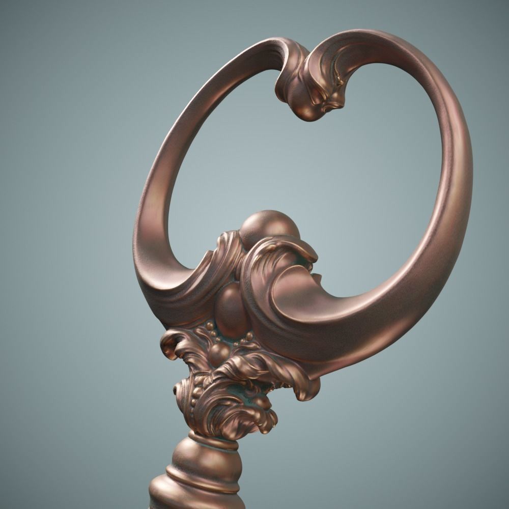 Key Gothic Decorative Jewelry - 3D Model to print 001 3D print model_17