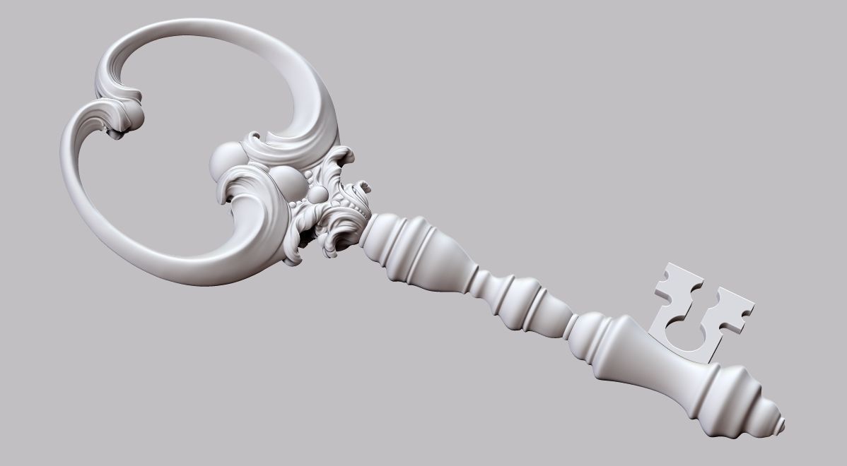 Key Gothic Decorative Jewelry - 3D Model to print 001 3D print model_23