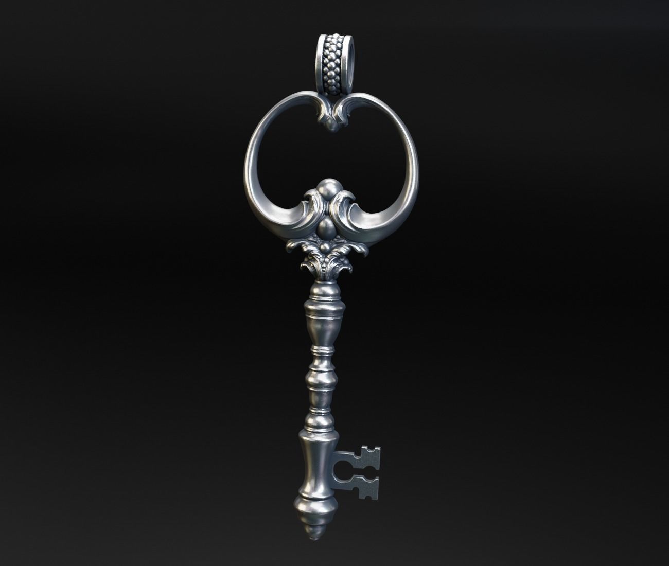 Key Gothic Decorative Jewelry - 3D Model to print 001 3D print model_1