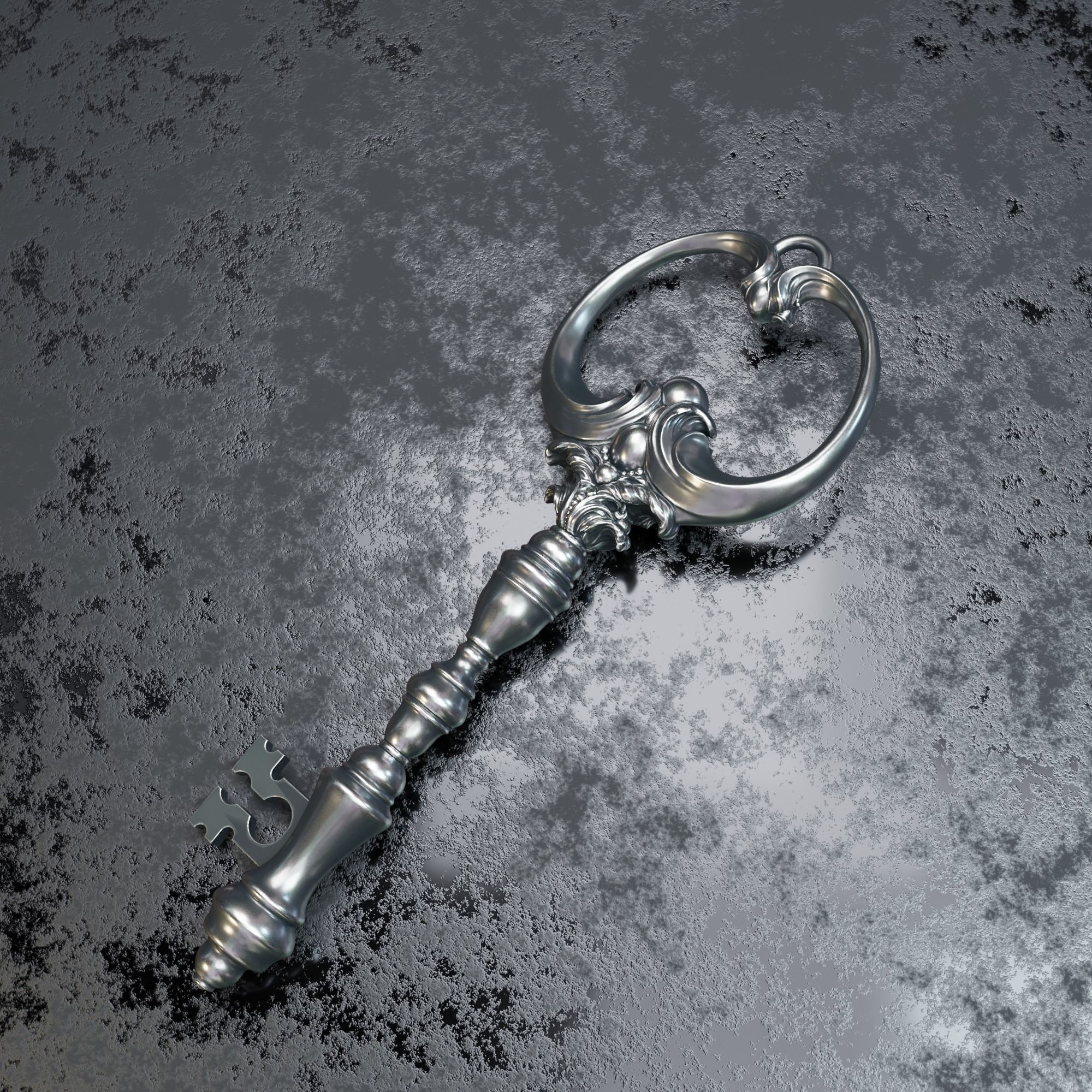 Key Gothic Decorative Jewelry - 3D Model to print 001 3D print model_4