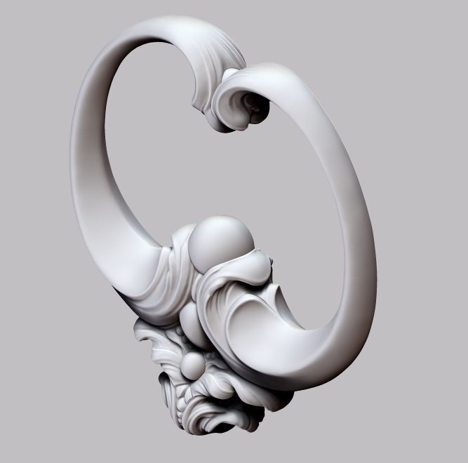 Key Gothic Decorative Jewelry - 3D Model to print 001 3D print model_26