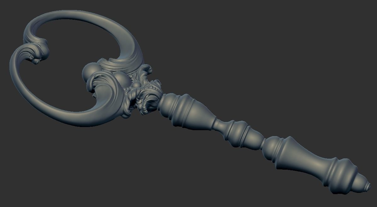 Key Gothic Decorative Jewelry - 3D Model to print 001 3D print model_20