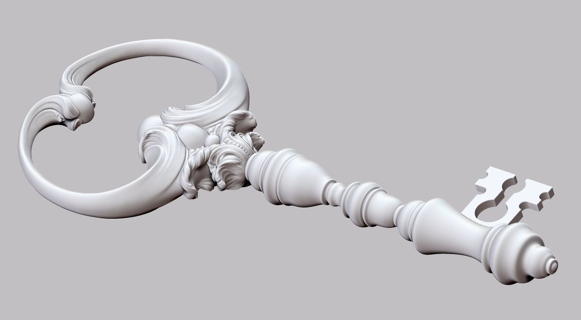 Key Gothic Decorative Jewelry - 3D Model to print 001 3D print model_27