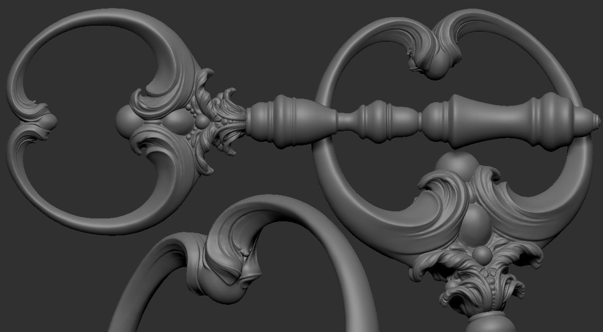 Key Gothic Decorative Jewelry - 3D Model to print 001 3D print model_19